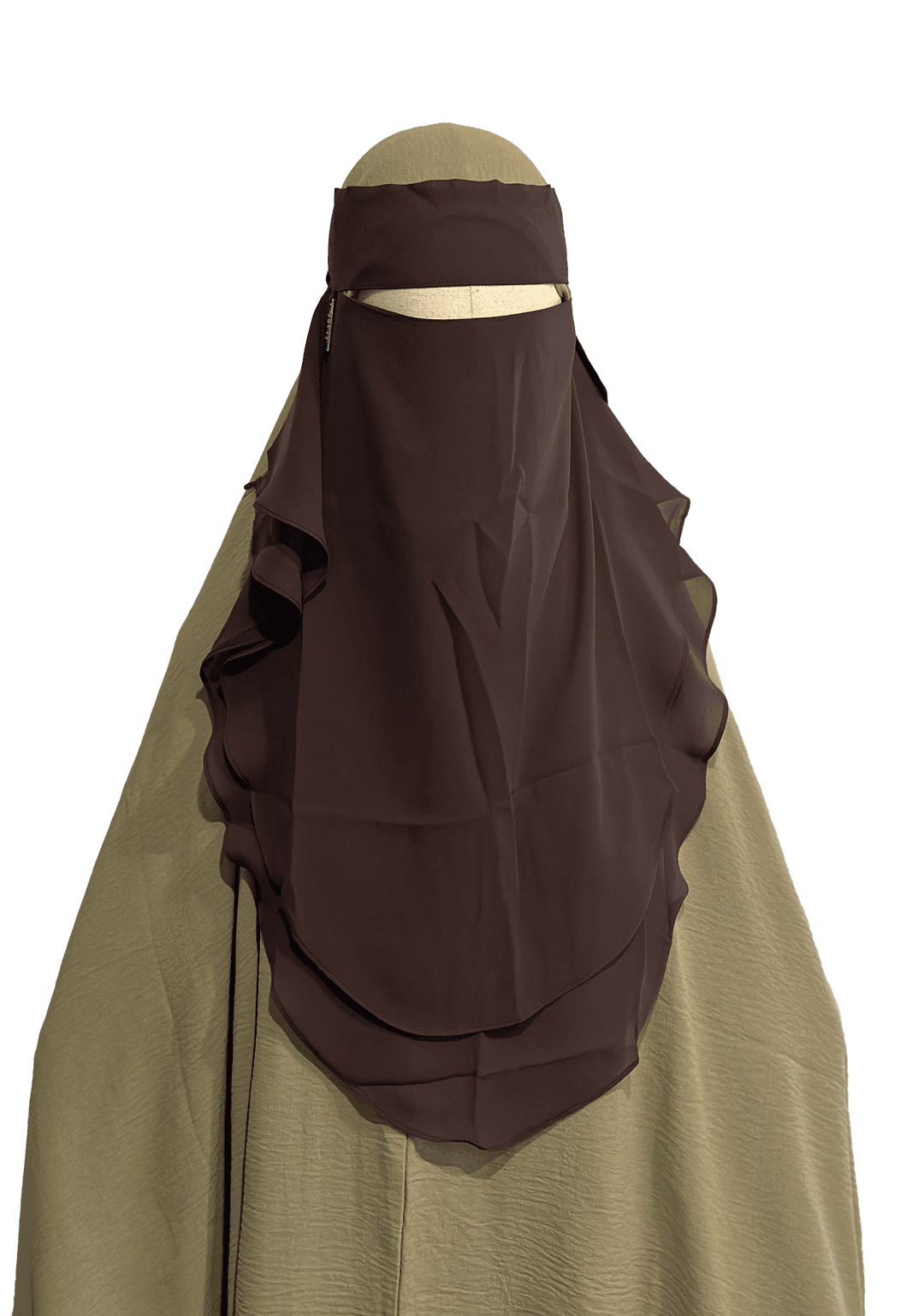 Ramlah 2 Layer Niqab - Mahoni
