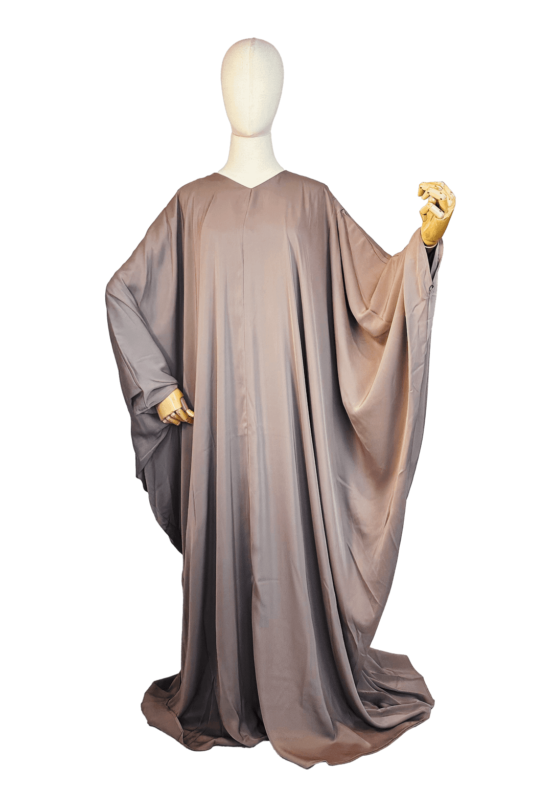 Anisa Satin Kaftan - Deep Taupe
