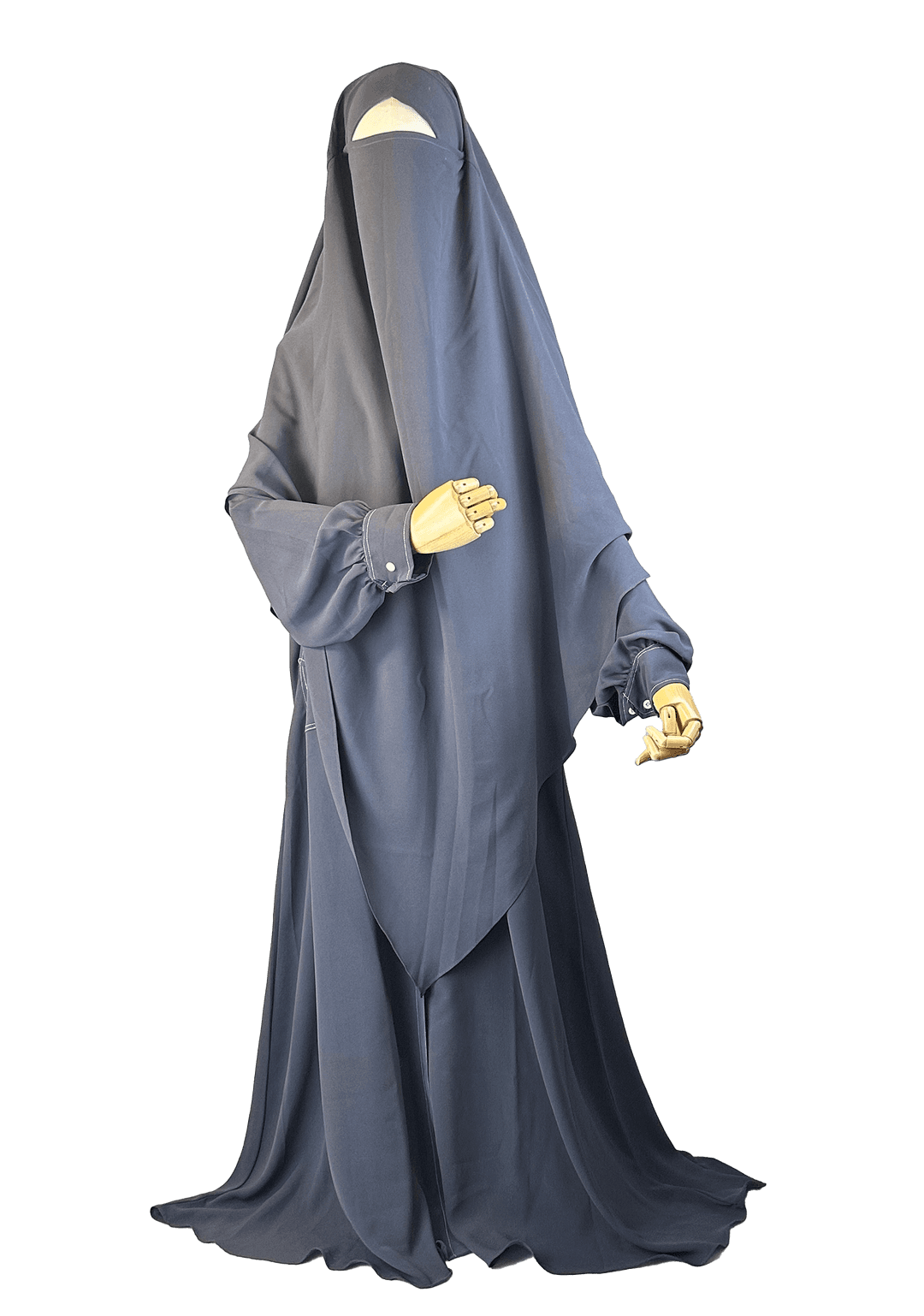 Casual 2pc Jilbab - Dark Grey
